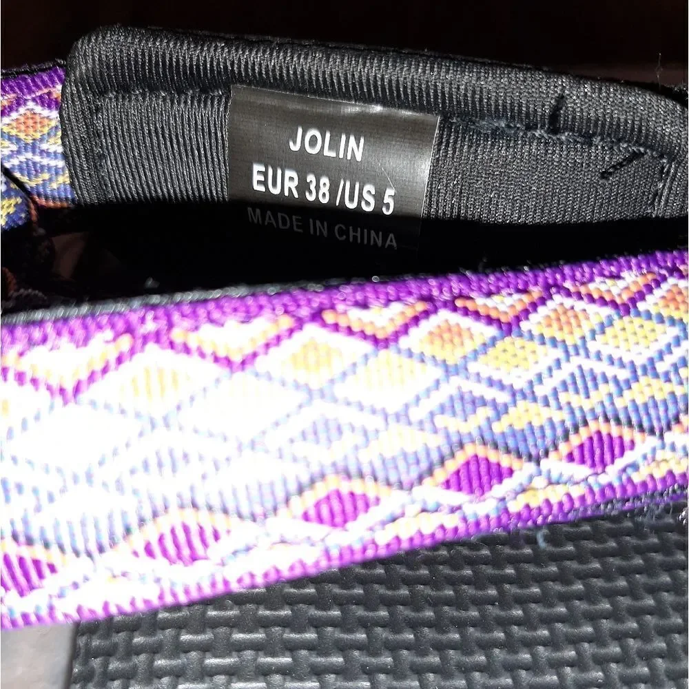 New Men's Size 5 Purple Black Pulltop Cloud Walk Jolin Summer Sandals Sh…